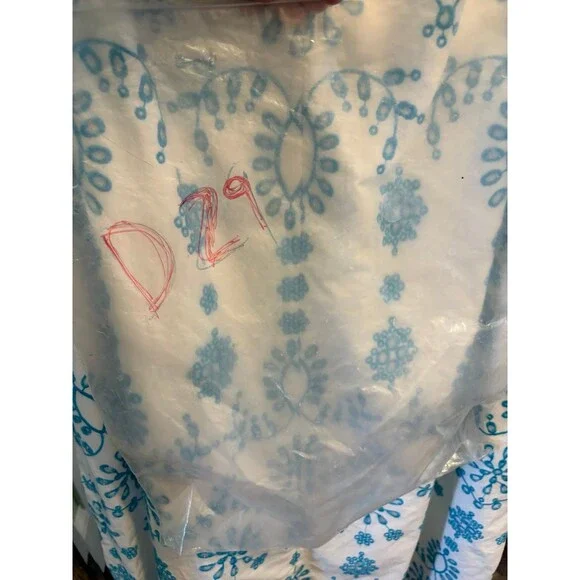 Lilly Pulitzer size 10 Lillyanne Eyelet MIDI Dress blue and white embroidered - Picture 7 of 7